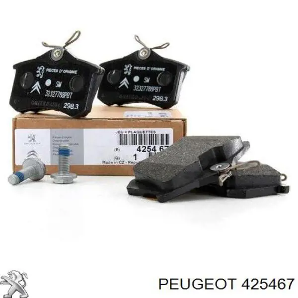 Compre 425467 Peugeot/Citroen Sapatas do freio traseiras de disco