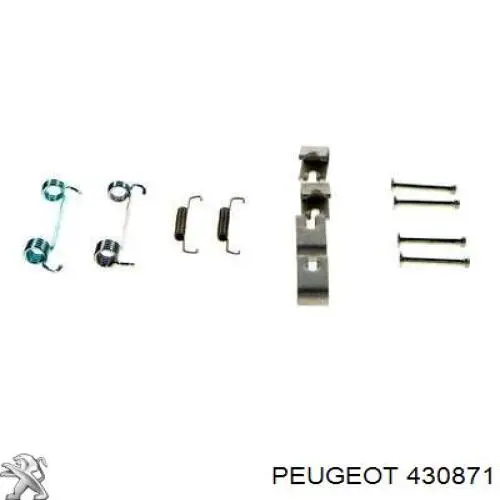 430871 Peugeot/Citroen Mola das sapatas do freio de tambor traseiras