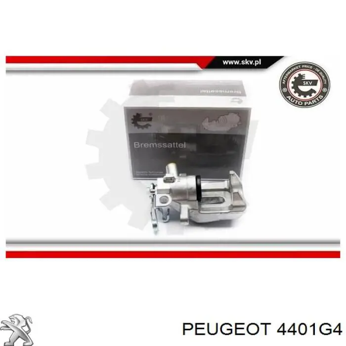 4401G4 Peugeot/Citroen Suporte do freio traseiro esquerdo