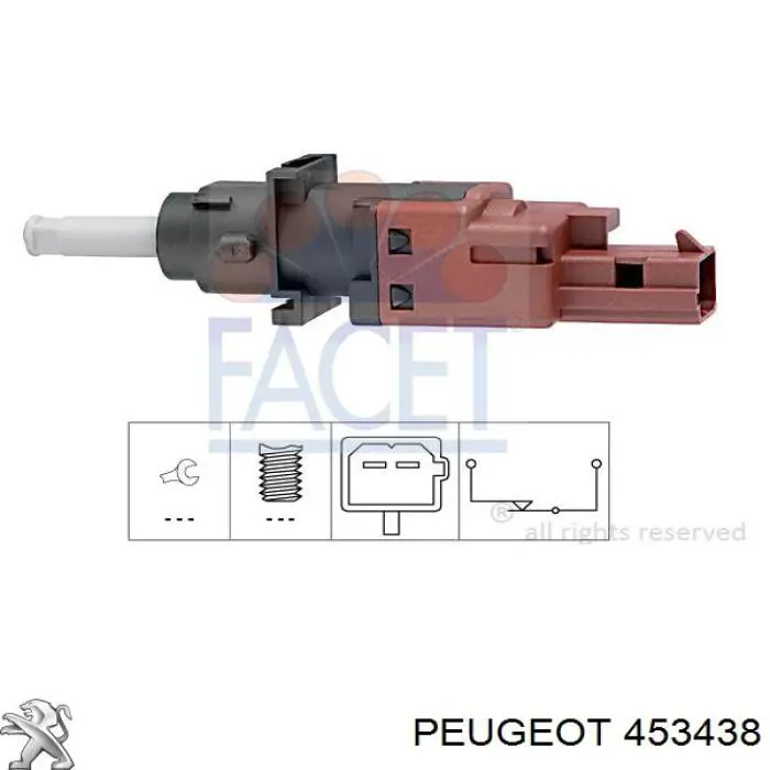 453438 Peugeot/Citroen Sensor de posição de pedal de embraiagem