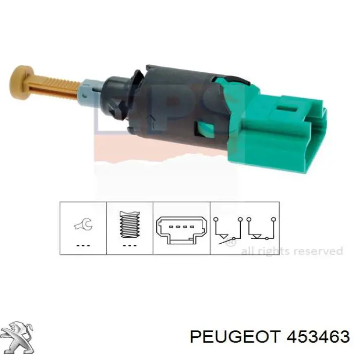Sensor de ativação do sinal de parada Peugeot/Citroen 453463 preço, a partir de 6,79 USD