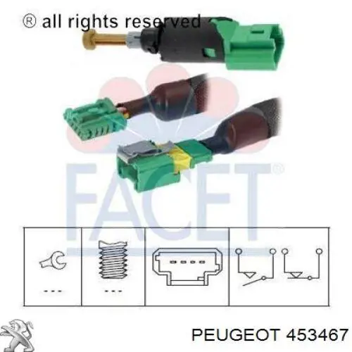 Sensor de ativação do sinal de parada Peugeot/Citroen 453467 preço, a partir de 30,33 USD