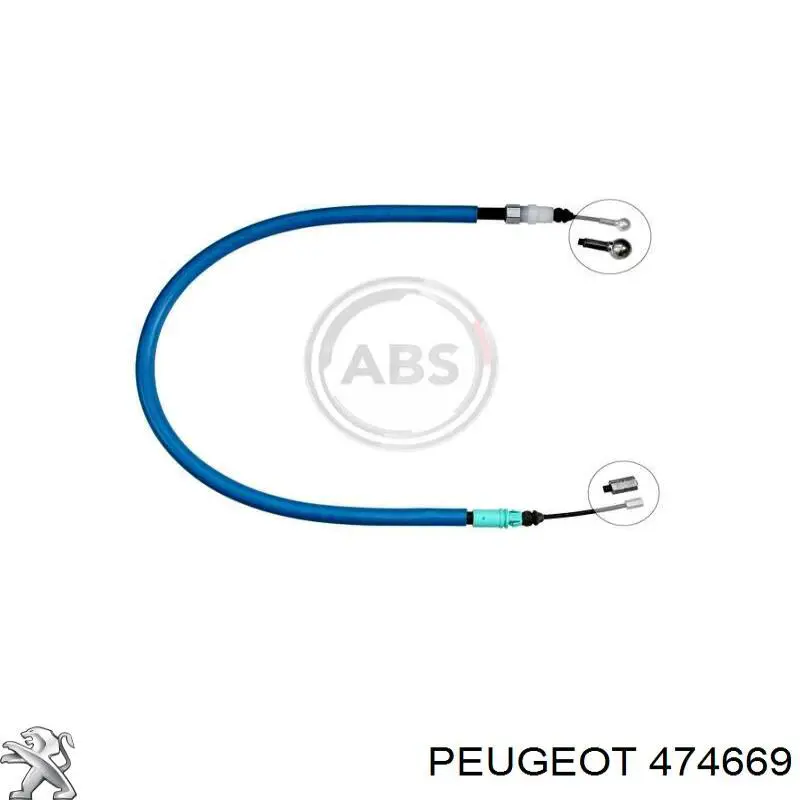 Cabo do freio de estacionamento dianteiro Peugeot/Citroen 474669 preço, a partir de 73,67 USD