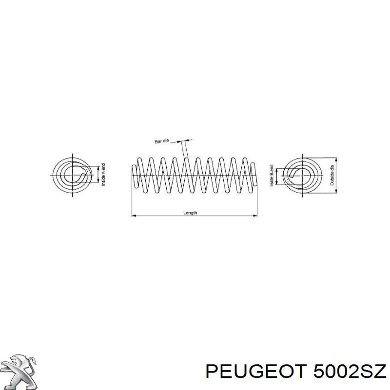 Mola dianteira Peugeot/Citroen 5002SZ preço, a partir de 37,57 USD