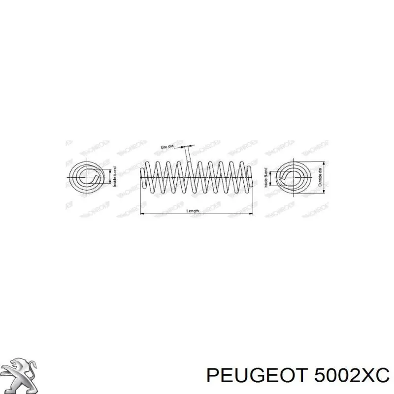 Compre 5002XC Peugeot/Citroen Mola dianteira