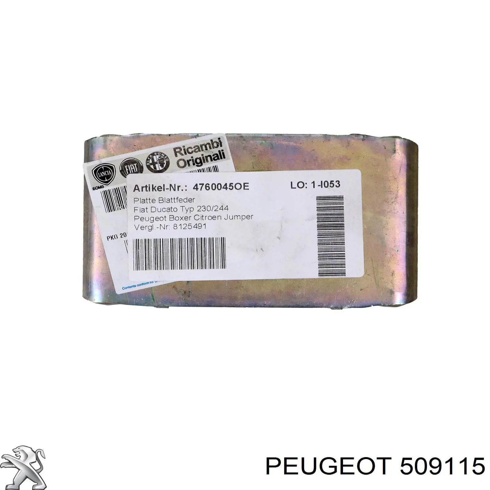 509115 Peugeot/Citroen Parafuso de argola da suspensão de lâminas traseira