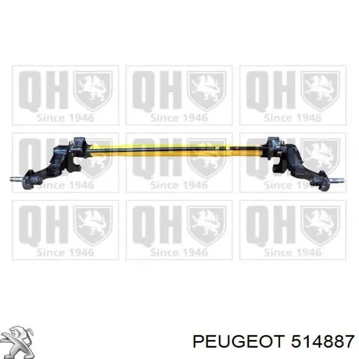 514887 Peugeot/Citroen Viga de suspensão traseira (plataforma veicular)