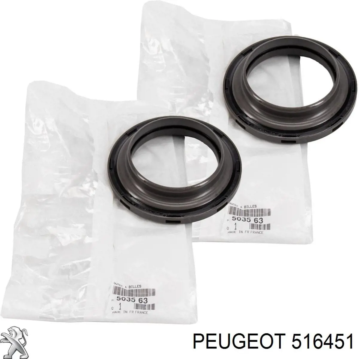 Compre 516451 Peugeot/Citroen Suporte de amortecedor traseiro