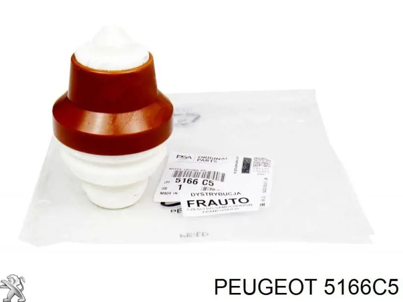 5166C5 Peugeot/Citroen Pára-choque (grade de proteção) de amortecedor traseiro + bota de proteção
