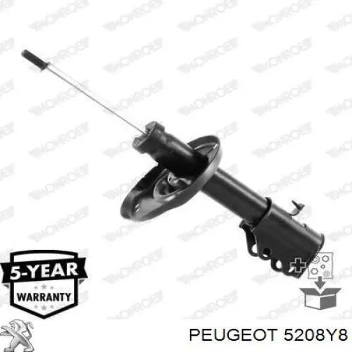 5208Y8 Peugeot/Citroen Amortecedor dianteiro direito