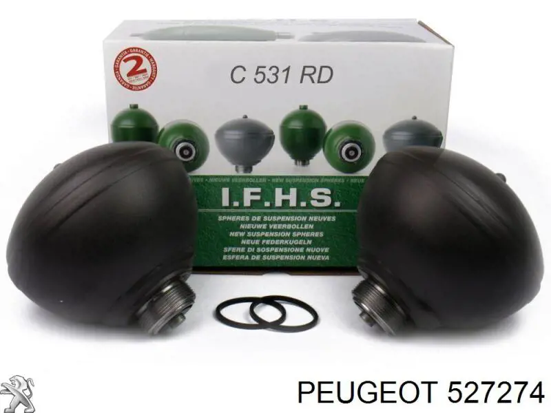 1638044880 Peugeot/Citroen Acumulador hidráulico traseiro do sistema de amortecimento