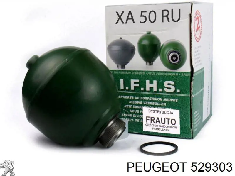 Compre 96145672 Peugeot/Citroen Acumulador hidráulico traseiro do sistema de amortecimento