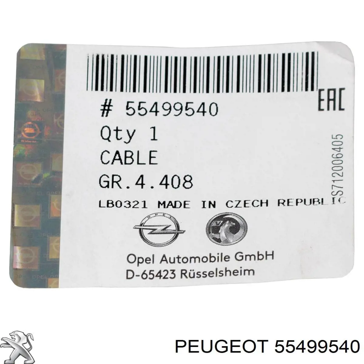 Cabo de mudança duplo Opel 55499540 preço, a partir de 147,68 USD