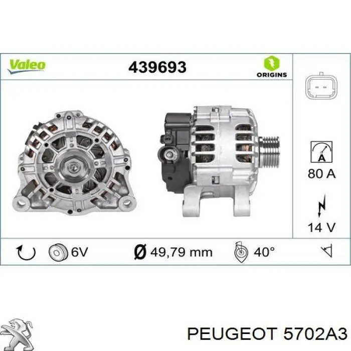 Compre 5702A3 Peugeot/Citroen Gerador