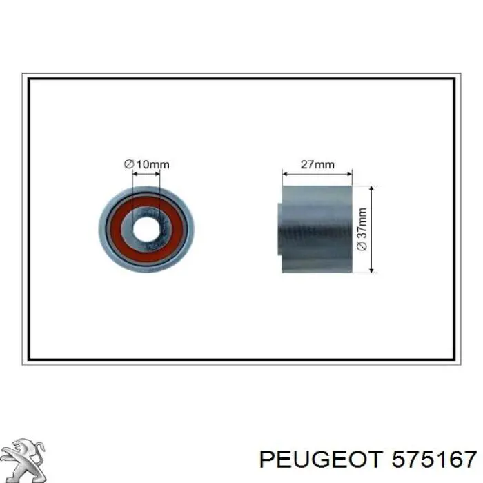 575167 Peugeot/Citroen Rolo parasita da correia de transmissão