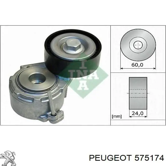 575174 Peugeot/Citroen Reguladora de tensão da correia de transmissão