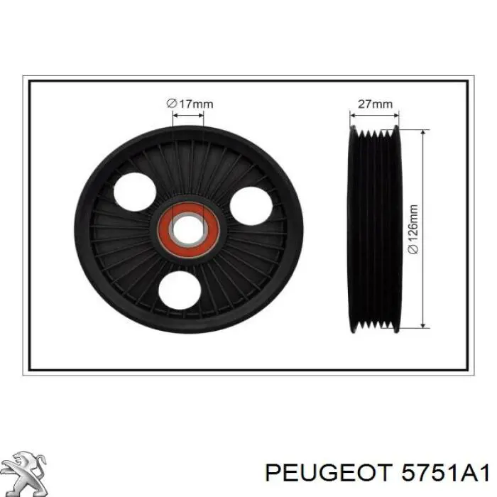 Compre 5751A1 Peugeot/Citroen Rolo parasita da correia de transmissão