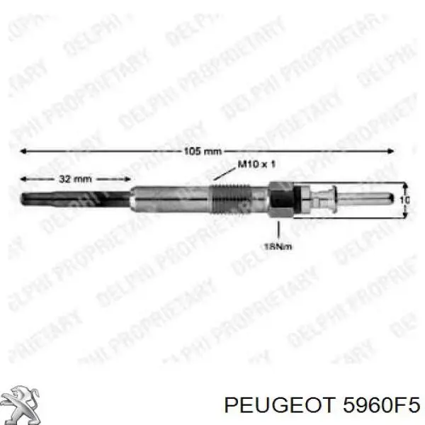 Vela de incandescência Peugeot/Citroen 5960F5 preço, a partir de 17,25 USD