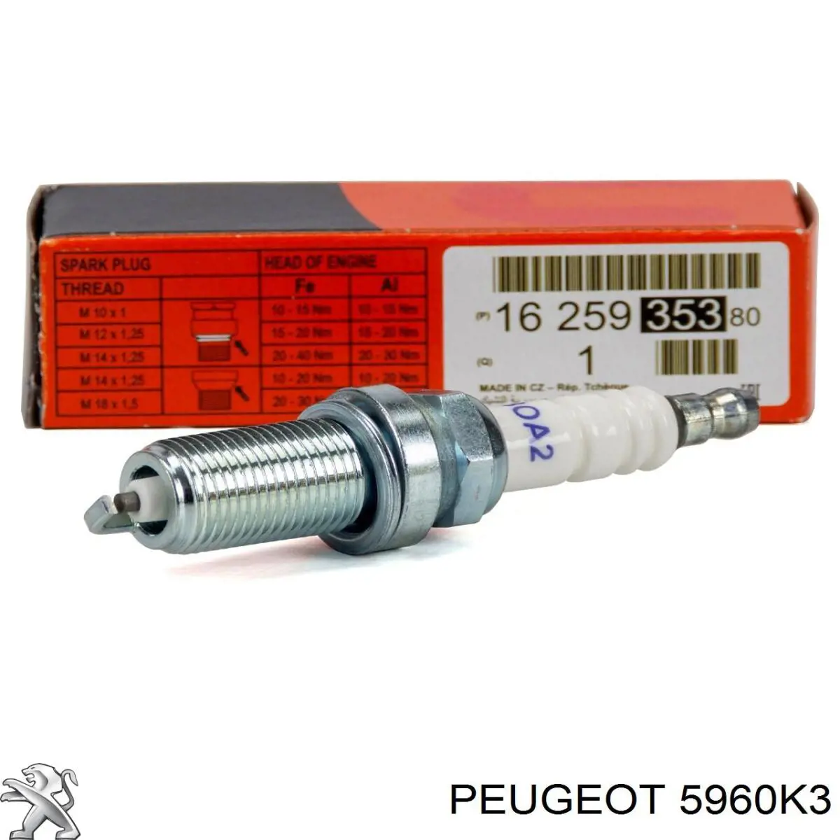 Vela de ignição Peugeot/Citroen 5960K3 preço, a partir de 2,32 USD