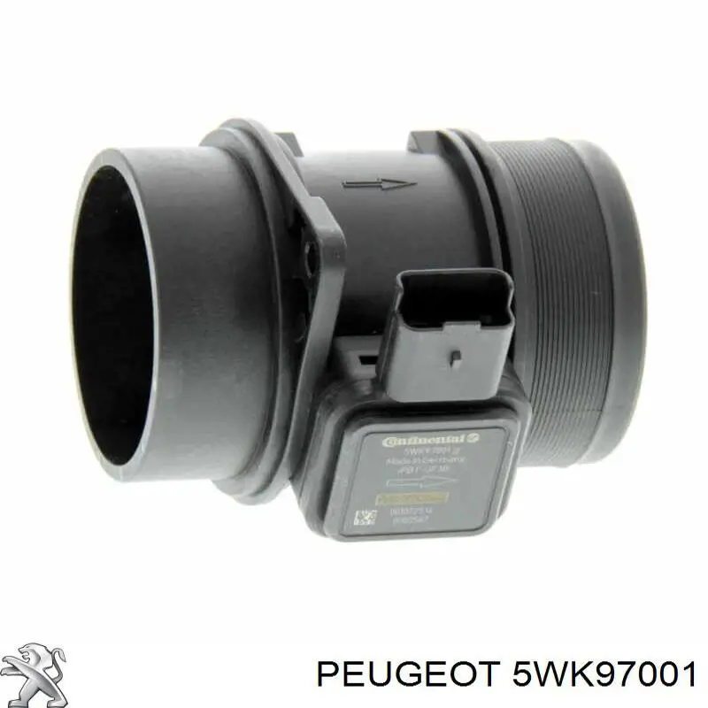 Compre 5WK97001 Peugeot/Citroen Sensor de fluxo (consumo) de ar, medidor de consumo M.A.F. - (Mass Airflow)