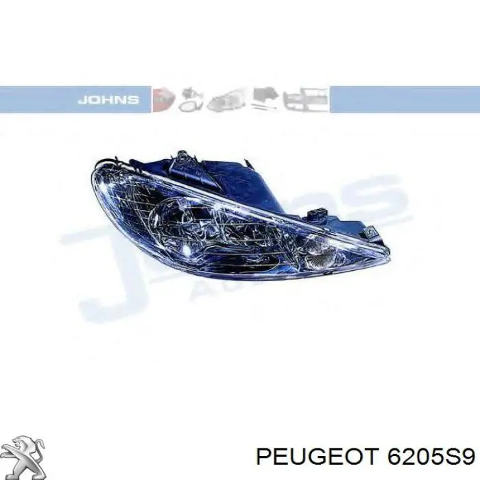 6205S9 Peugeot/Citroen Luz direita