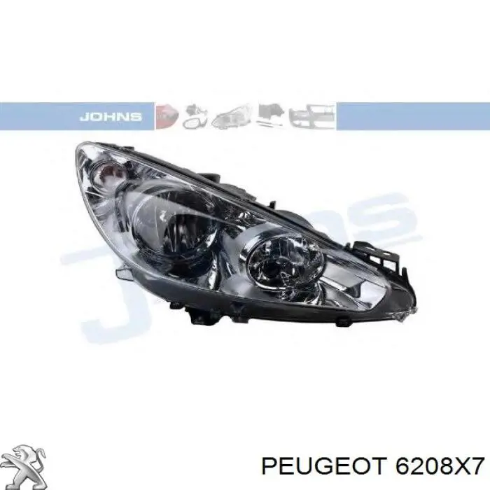 Luz esquerda 6208X7 Peugeot/Citroen