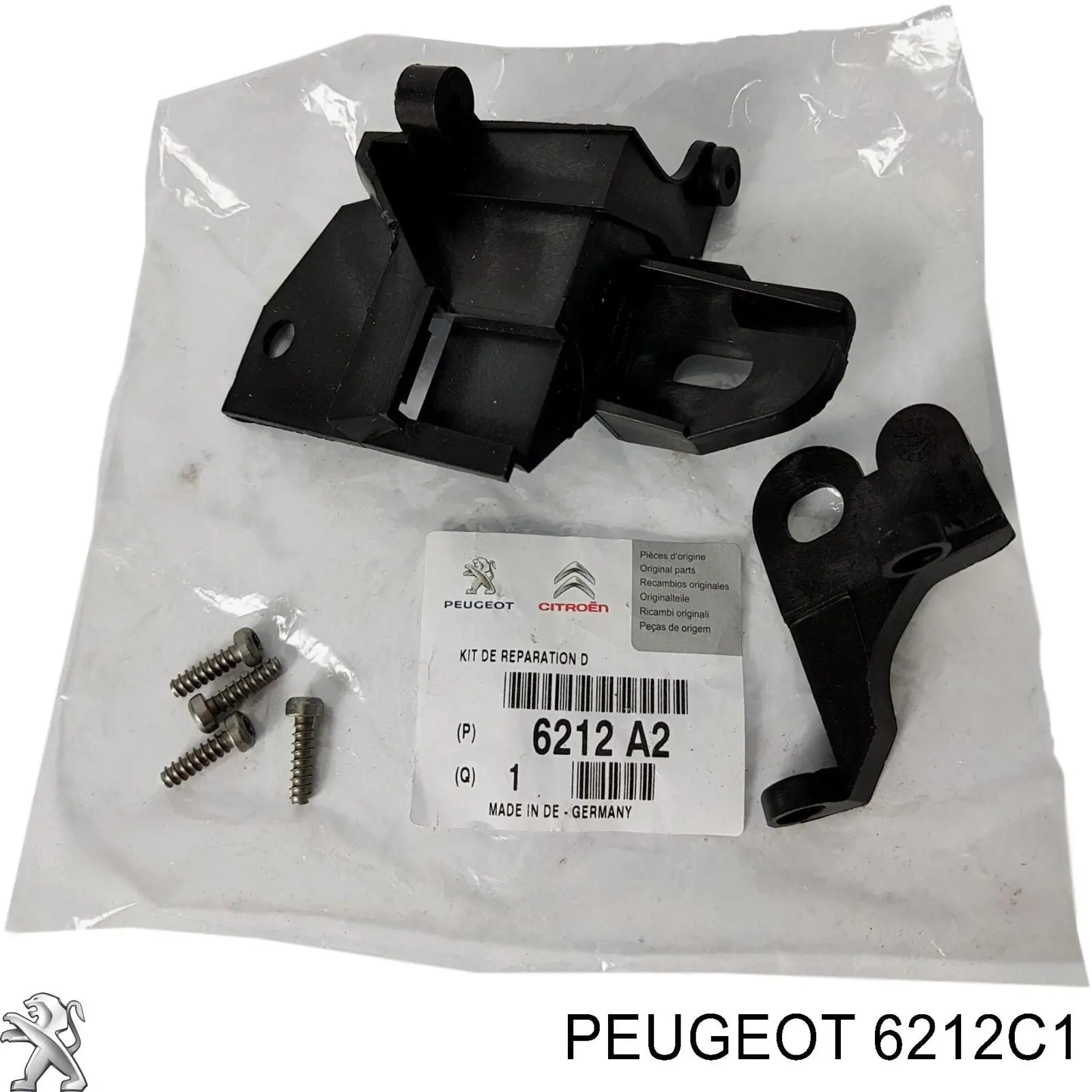 6212C1 Peugeot/Citroen Consola (adaptador) de fixação da luz dianteira esquerda