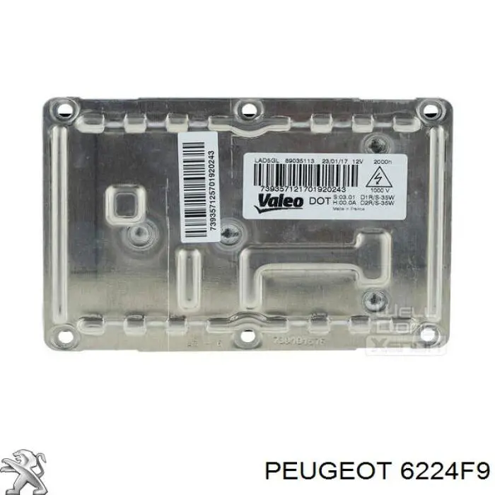 6224F9 Peugeot/Citroen Xénon, unidade de controlo