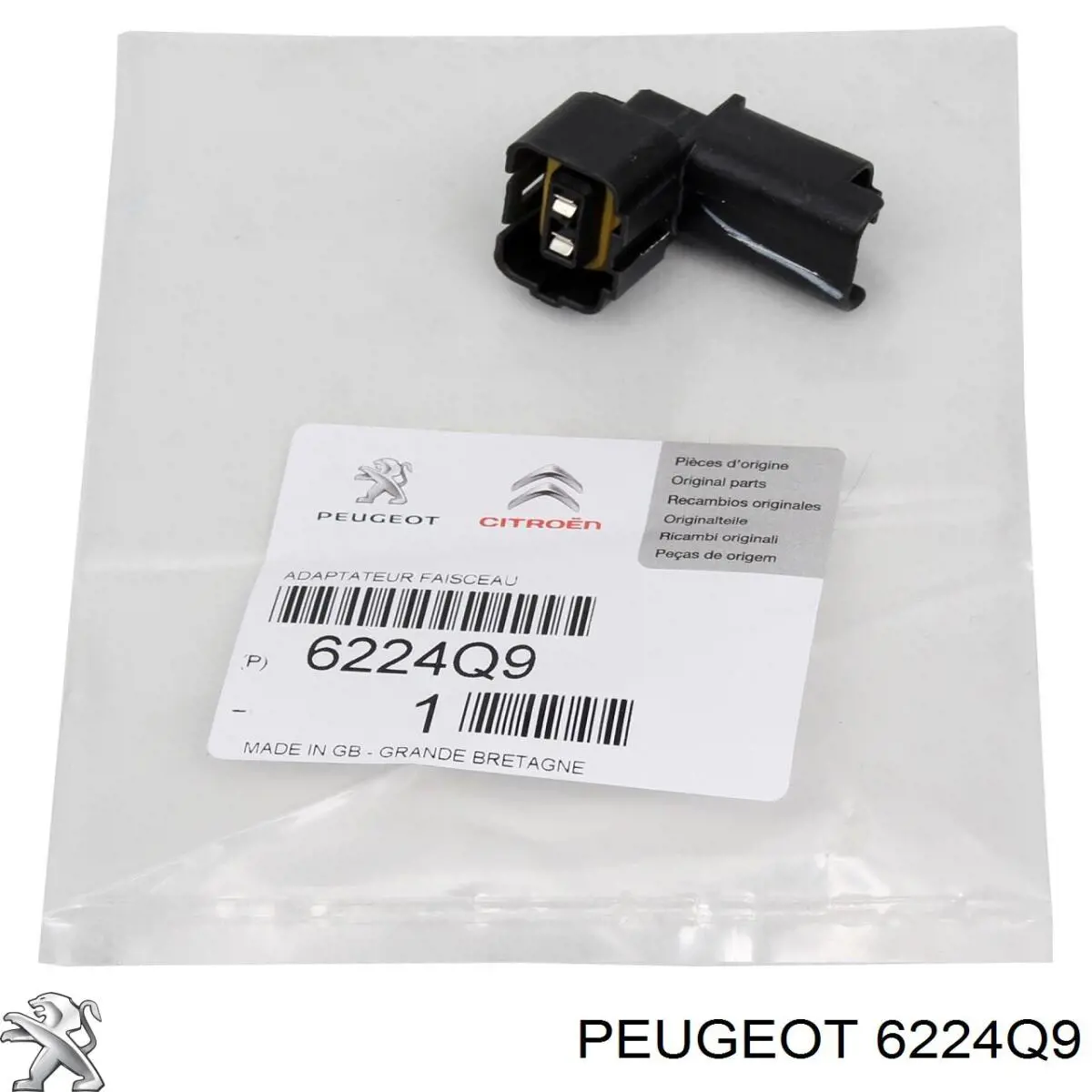 6224Q9 Peugeot/Citroen Desengate (ficha) das luzes de nevoeiro