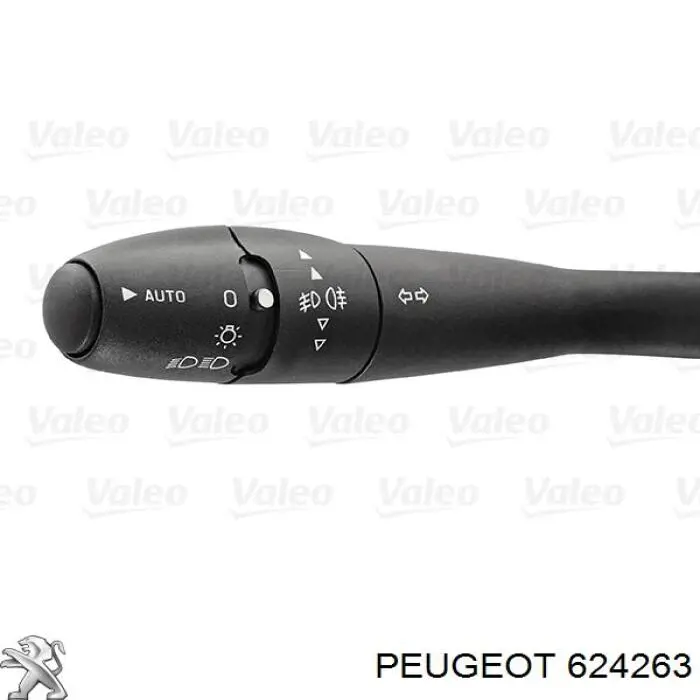624263 Peugeot/Citroen Comutador instalado na coluna da direção, montado