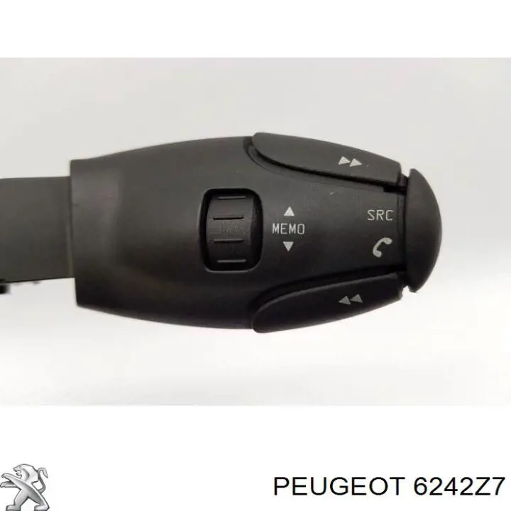 6242Z7 Peugeot/Citroen Comutador instalado na coluna da direção, de controlo do sistema de áudio