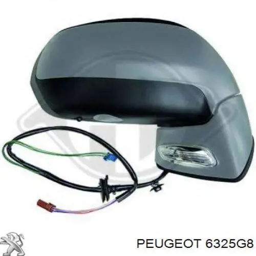 6325G8 Peugeot/Citroen Lanterna da luz de fundo do espelho de retrovisão