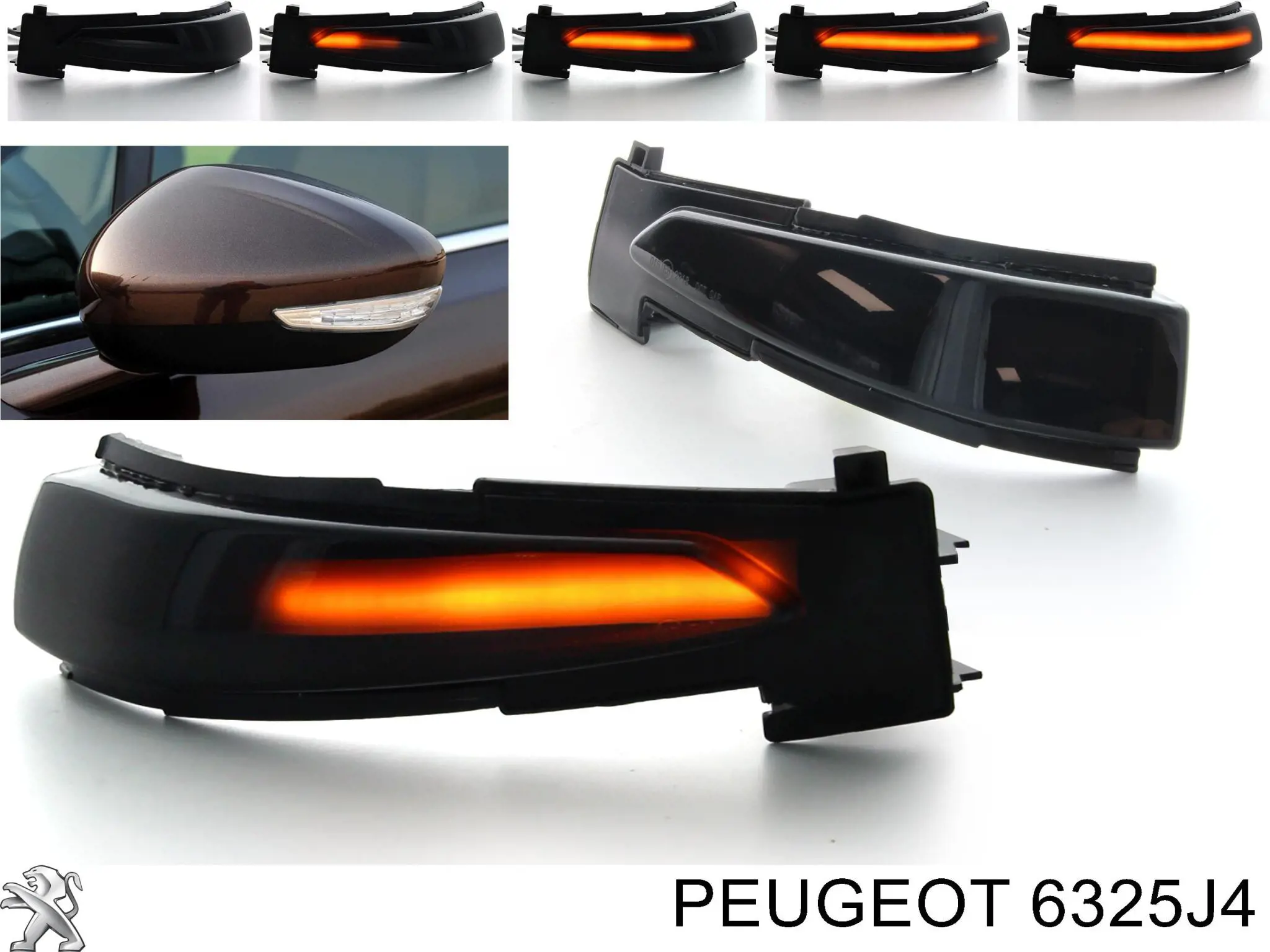 Pisca-pisca de espelho esquerdo Peugeot/Citroen 6325J4 preço, a partir de 44,76 USD