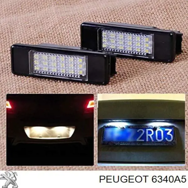 Lanterna da luz de fundo de matrícula traseira Peugeot/Citroen 6340A5 preço, a partir de 23,63 USD