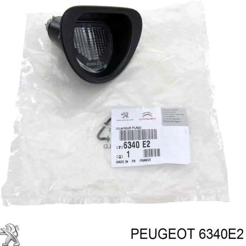 6340E2 Peugeot/Citroen Lanterna da luz de fundo de matrícula traseira