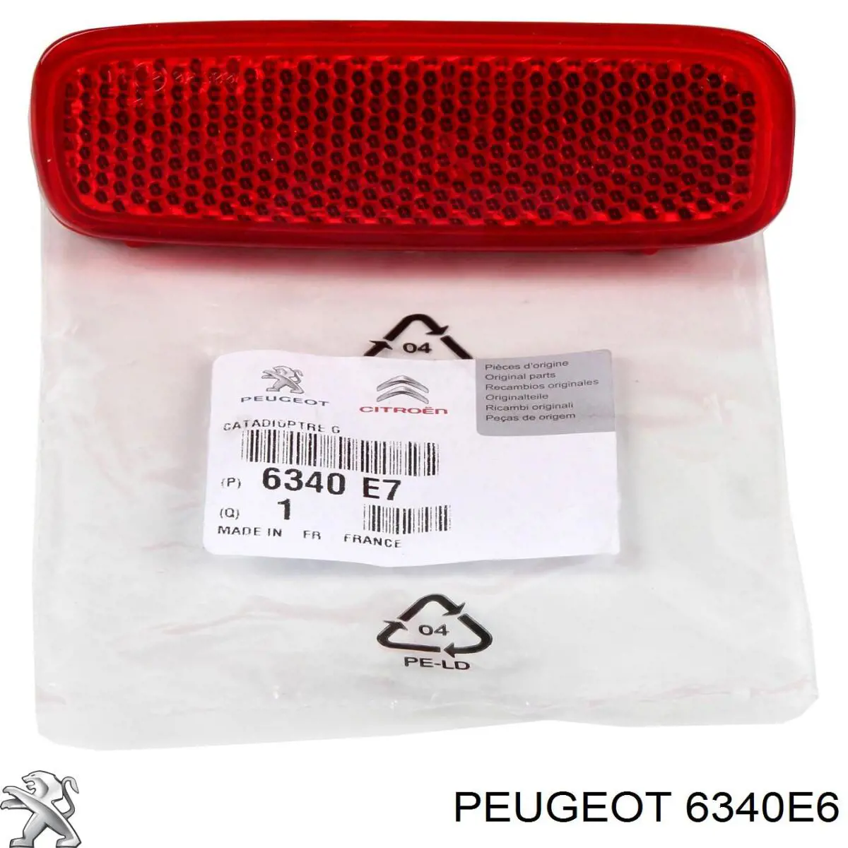 Retrorrefletor (refletor) do pára-choque traseiro direito Peugeot/Citroen 6340E6 preço, a partir de 44,38 USD