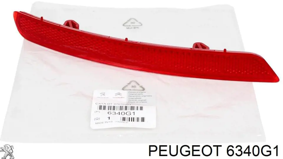 6340G1 Peugeot/Citroen Retrorrefletor (refletor) do pára-choque traseiro direito