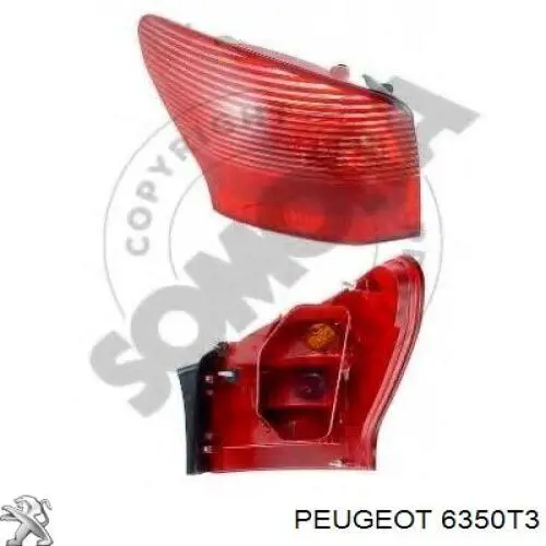 Lanterna traseira esquerda externa Peugeot/Citroen 6350T3 preço, a partir de 163,73 USD