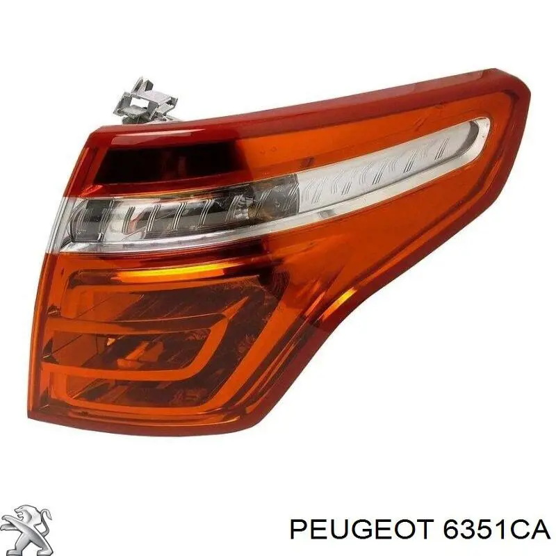 6351CA Peugeot/Citroen Lanterna traseira direita externa