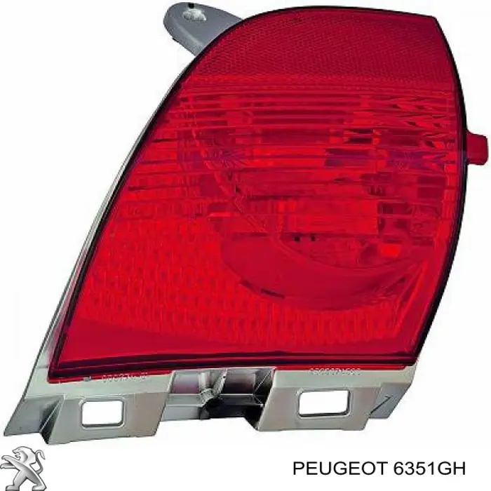 6351GH Peugeot/Citroen Lanterna de nevoeiro traseira direita