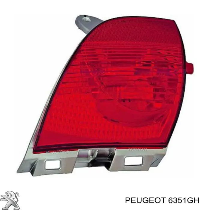 Lanterna de nevoeiro traseira direita Peugeot/Citroen 6351GH preço, a partir de 153,25 USD