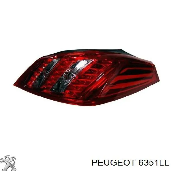 6351LL Peugeot/Citroen Lanterna traseira direita