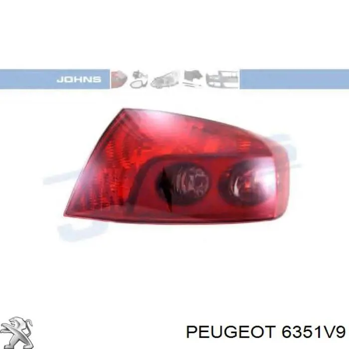 Lanterna traseira direita Peugeot/Citroen 6351V9 preço, a partir de 60,02 USD