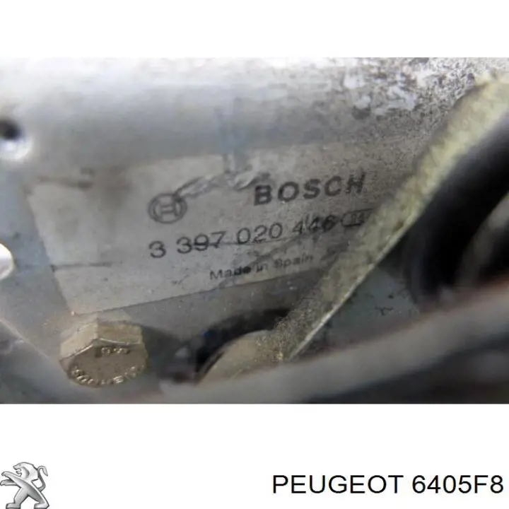 6405F8 Peugeot/Citroen Motor de limpador pára-brisas do pára-brisas
