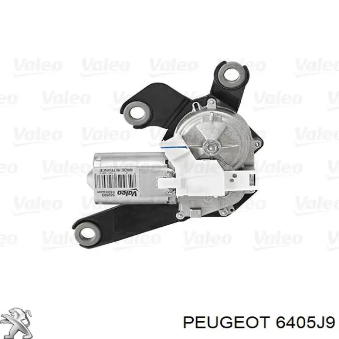 6405J9 Peugeot/Citroen Motor de limpador pára-brisas de vidro traseiro