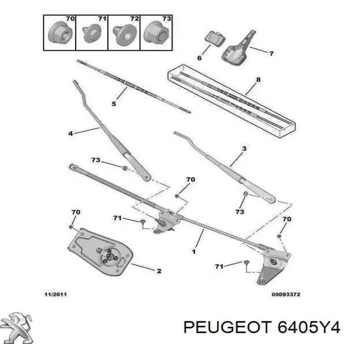 Sensor de chuva Peugeot/Citroen 6405Y4 preço, a partir de 243,42 USD