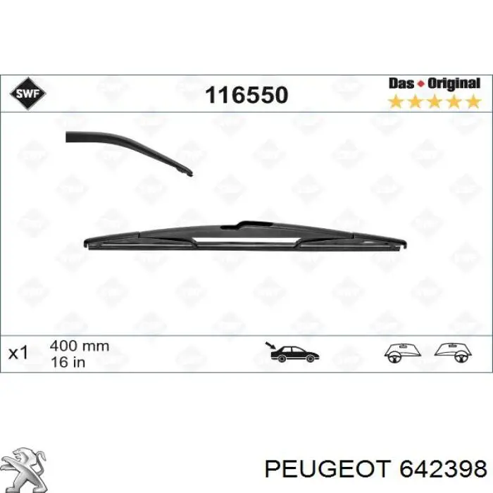 Limpa-pára-brisas do pára-brisas de passageiro Peugeot/Citroen 642398 preço, a partir de 9,76 USD