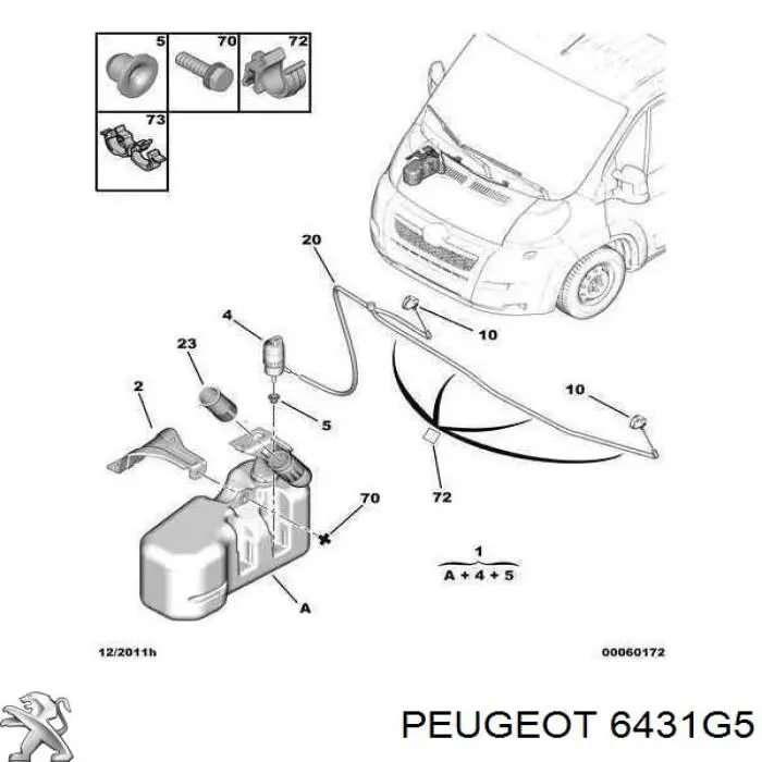 Mangueira de fluido para lavador de pára-brisas Peugeot/Citroen 6431G5 preço, a partir de 20,05 USD