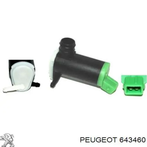 Bomba de motor de fluido para lavador de vidro dianteiro Peugeot/Citroen 643460 preço, a partir de 12,58 USD