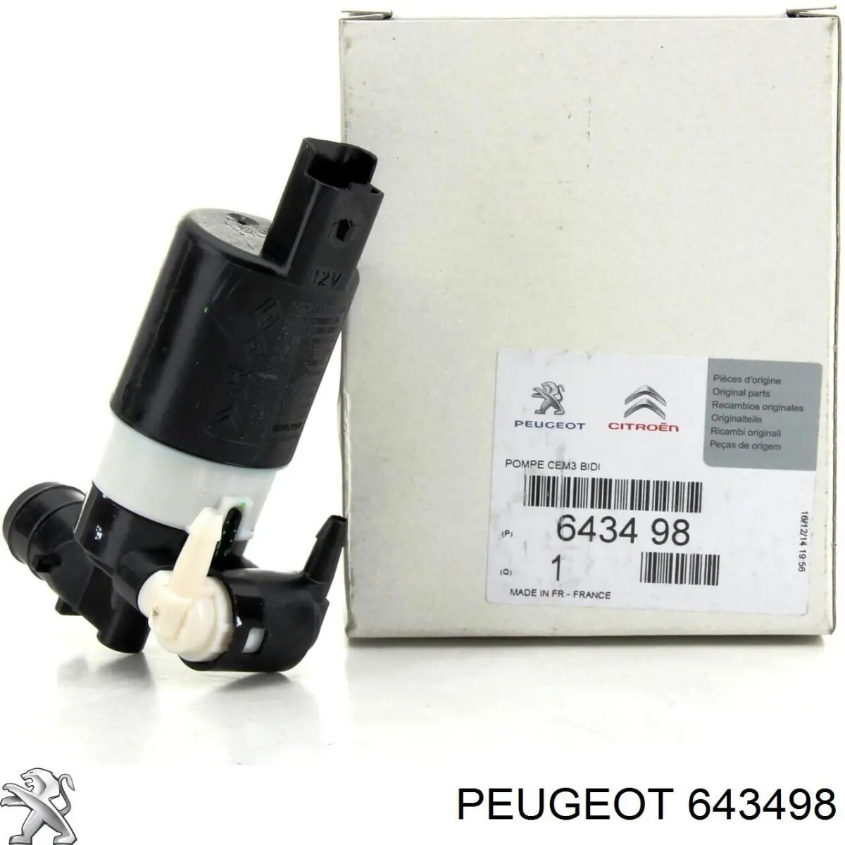 Bomba de motor de fluido para lavador de vidro dianteiro Peugeot/Citroen 643498 preço, a partir de 17,87 USD